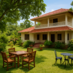 Family-friendly homestay in Mysore with garden seating