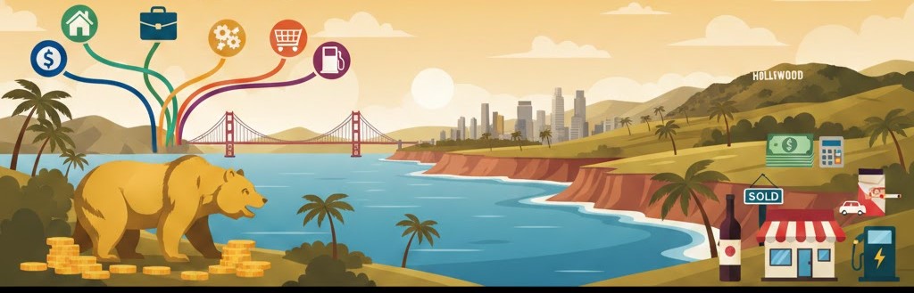 different types of taxes in the California region